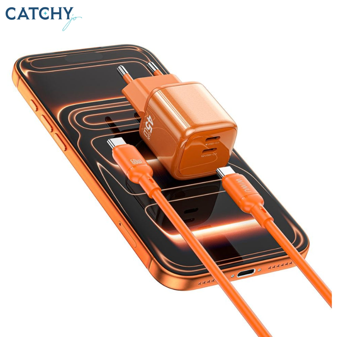 WiWU Wi-G025 Type-C Adapter & Cable Combo 45W (EU)