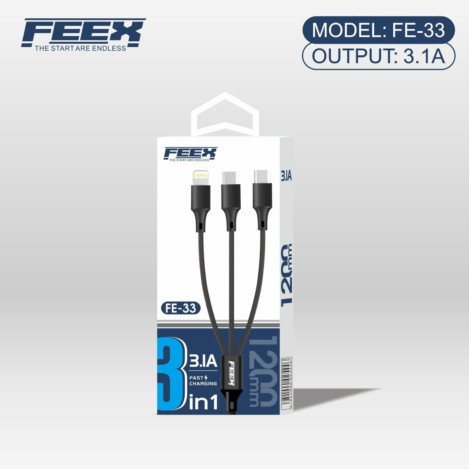 FEEX FE-33 كابل بيانات 3 في 1