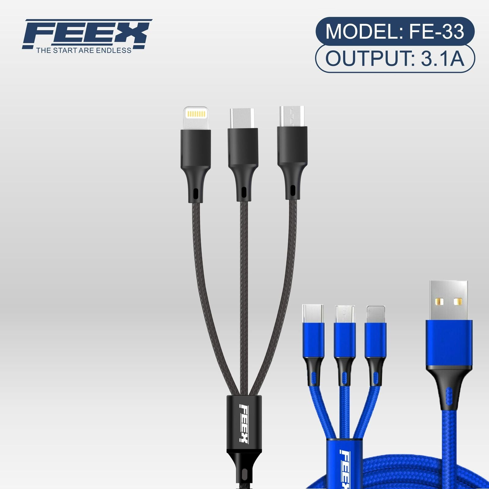 FEEX FE-33 كابل بيانات 3 في 1