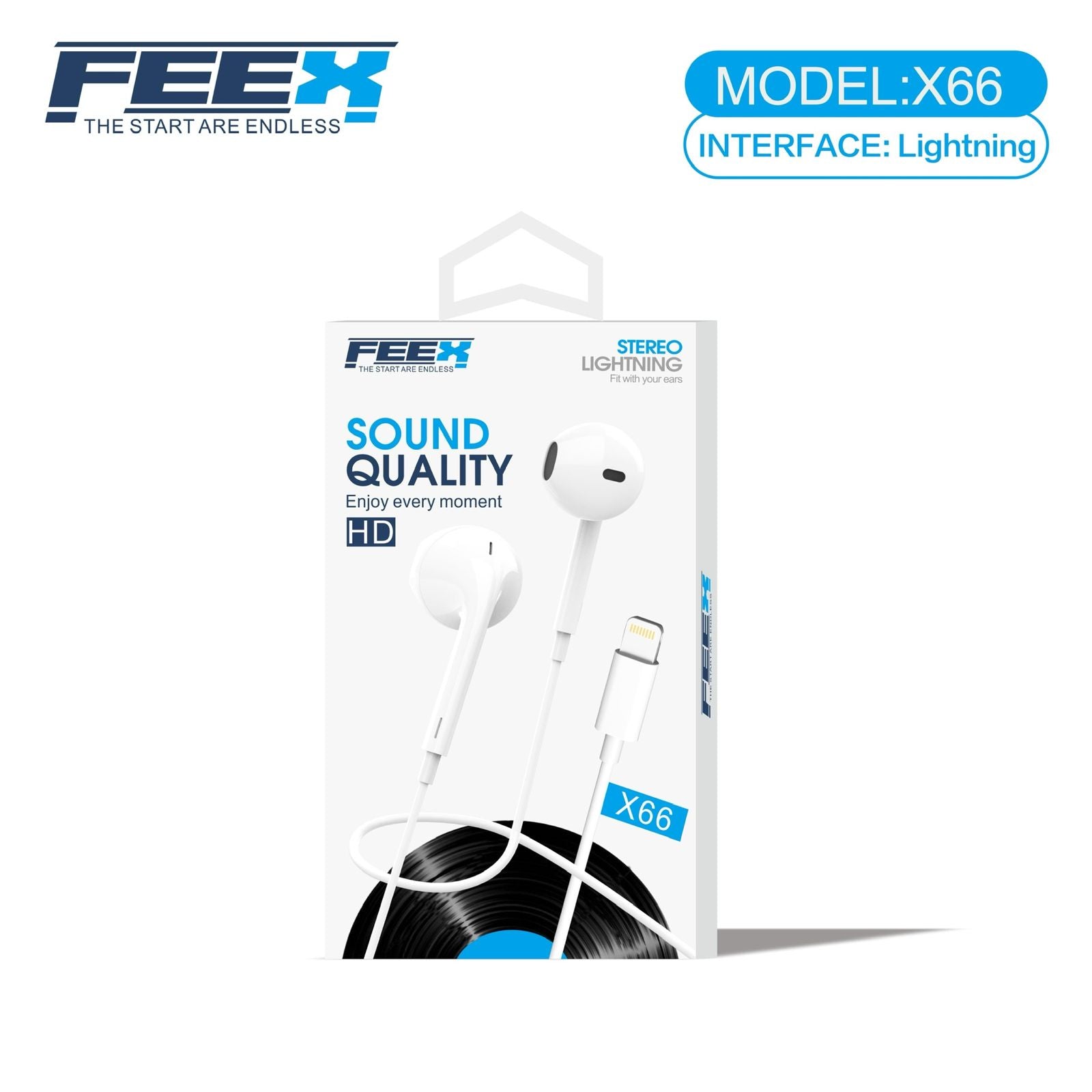 FEEX X66 Lightning Earphones