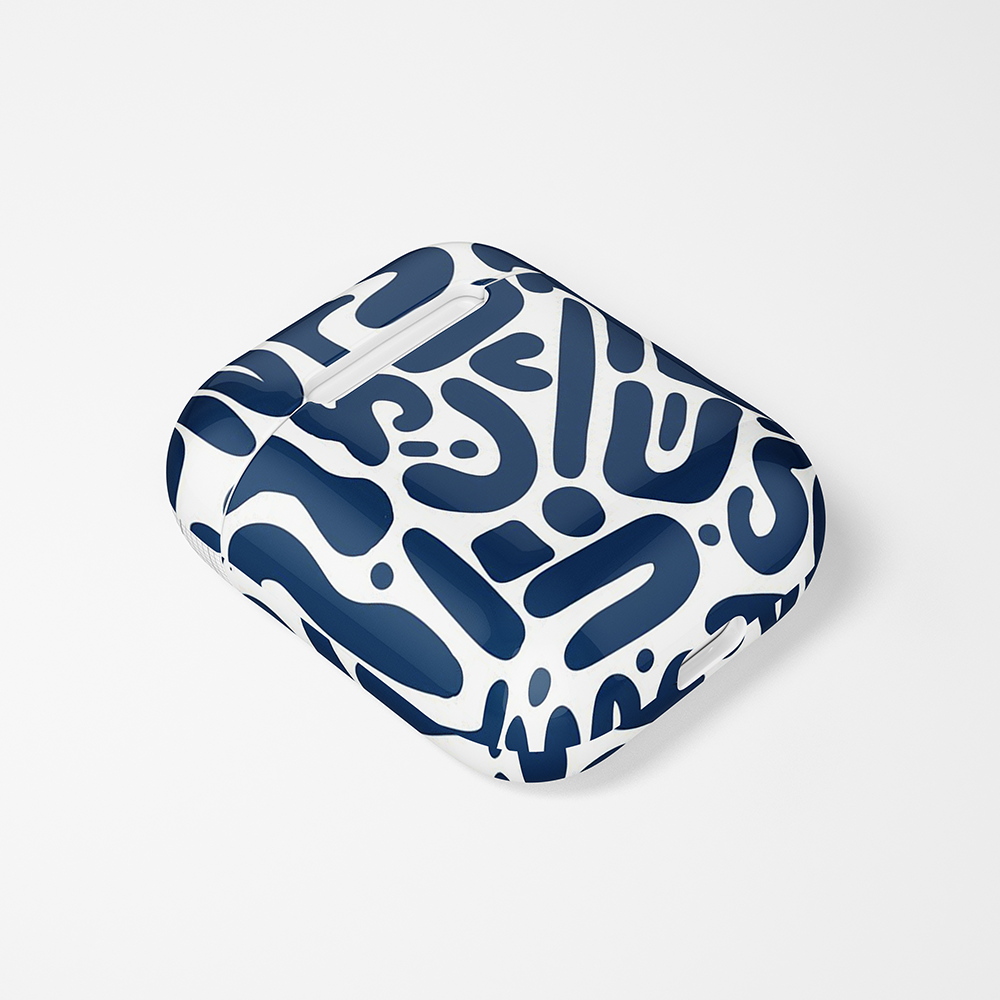 Personalized Blue Retro Airpods Case (Design)