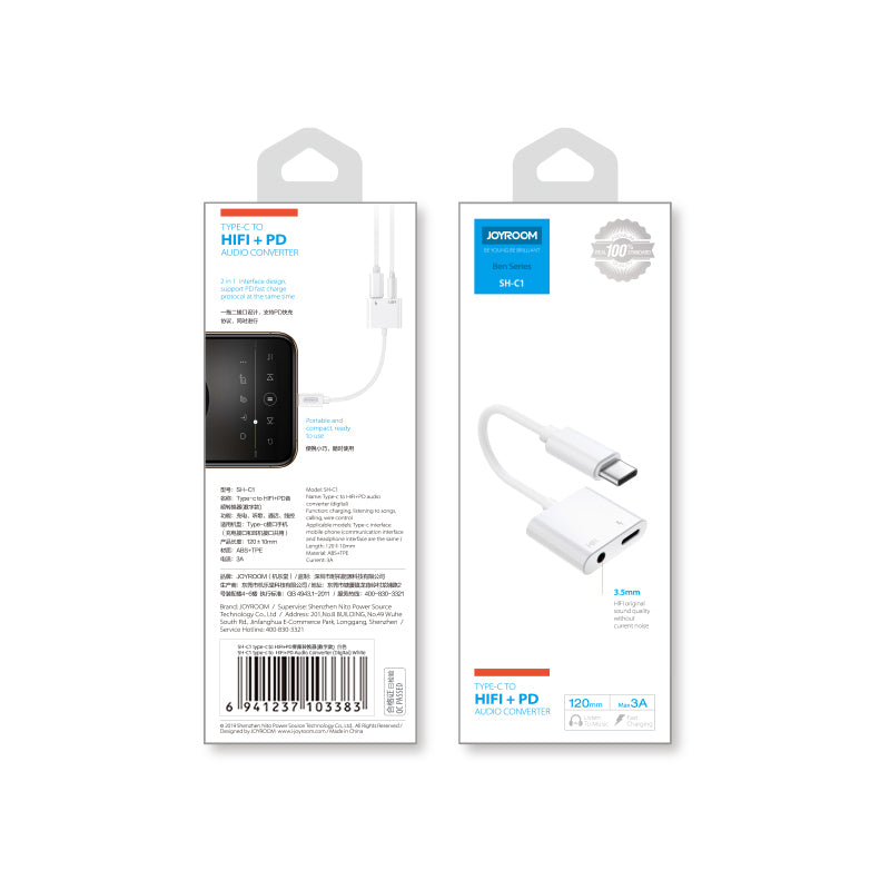 JOYROOM SH-C1 Type-C To HIFI+PD Audio Converter