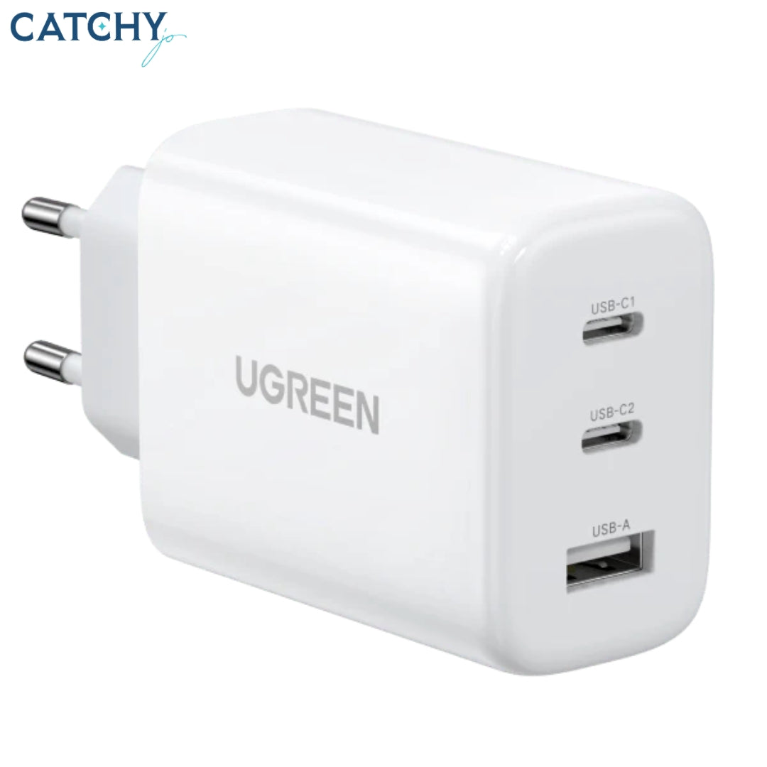 محول شحن USB-C من UGREEN بثلاثة منافذ (65W)