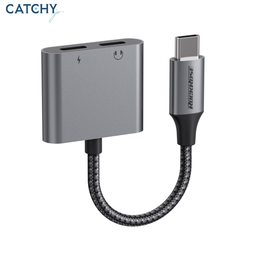 ROCKROSE Nexus DC USB-C to USB-C + USB-C Adapter (Phone Call & Music)