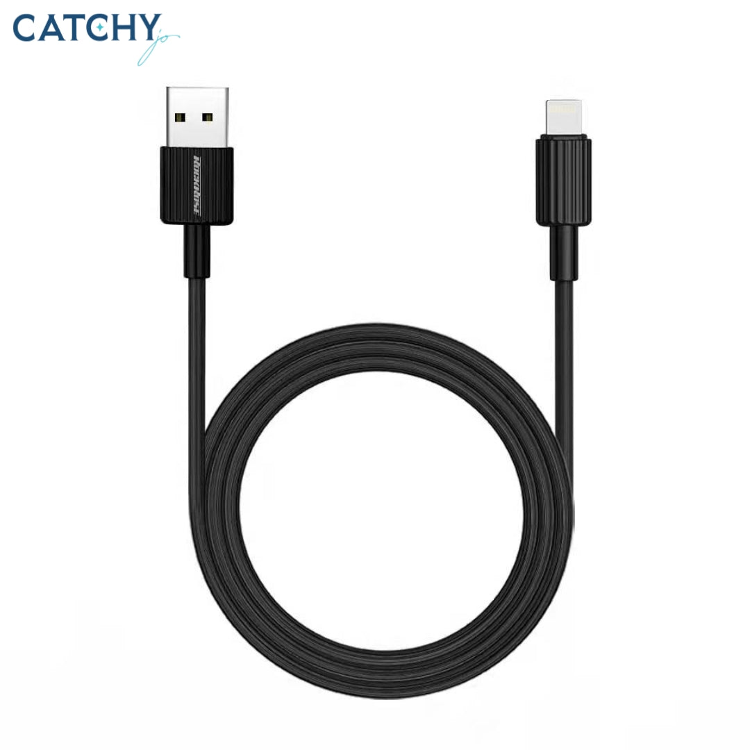 ROCKROSE كابل شحن ومزامنة USB-A إلى Lightning (1M)