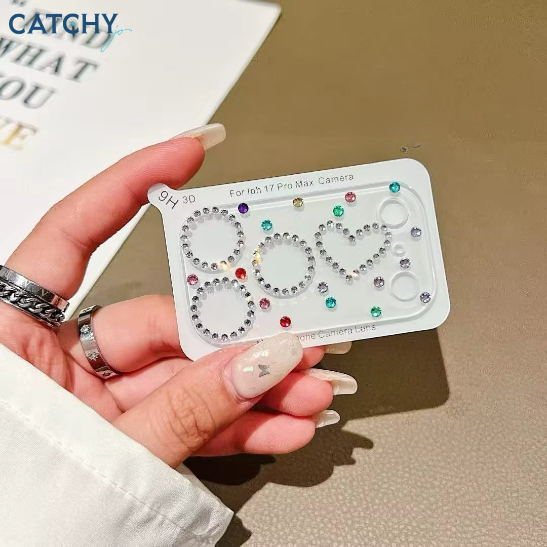 Bling Glitter HD Tempered Glass Camera Protector