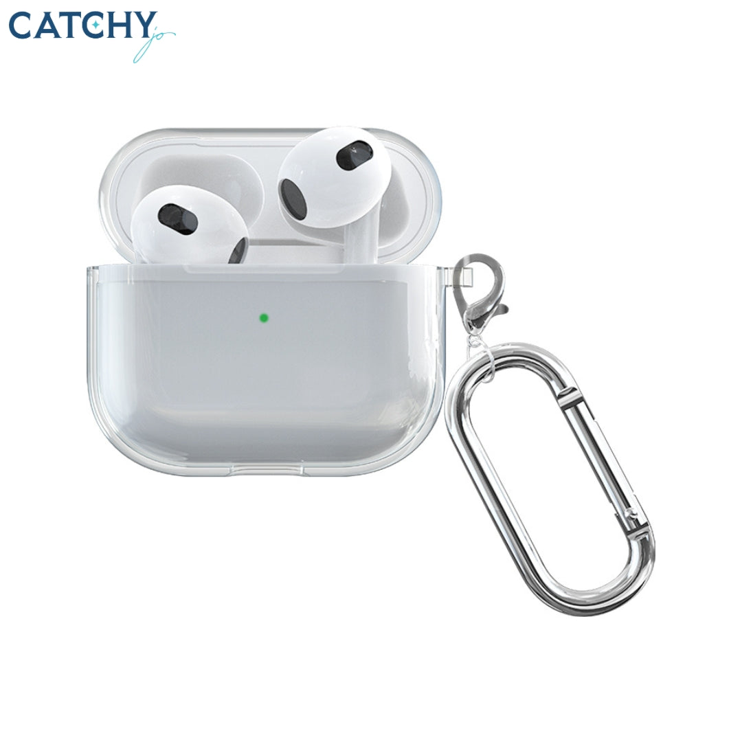 حافظة حماية شفافة من TPU لسماعات AirPods من ROCKROSE Void Clear