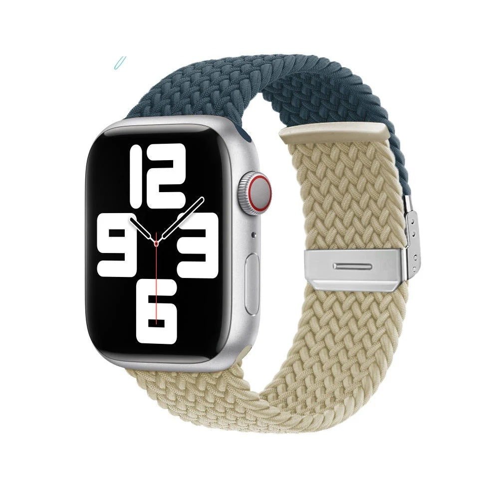 Stretch Adjustable Double Color Nylon Braided Watch Band