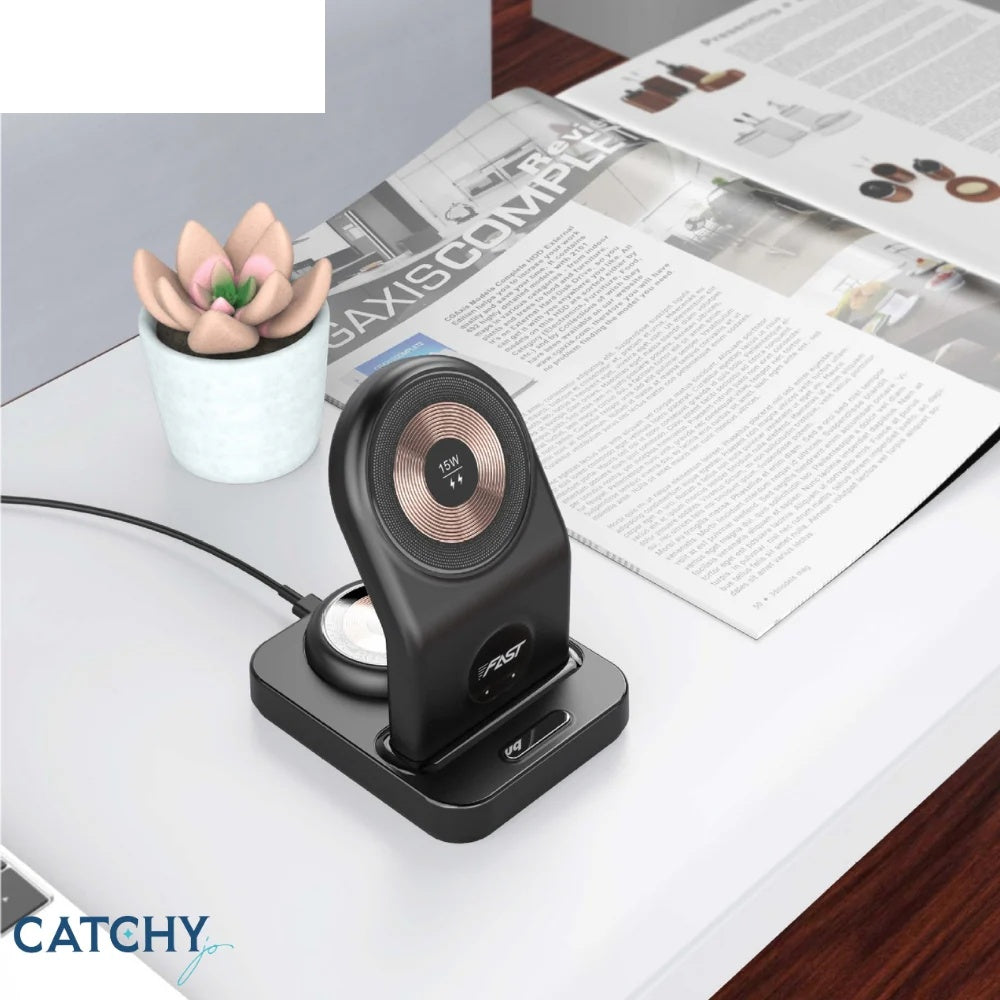 3 in 1 Magnetic Wireless Charger With Back Light
