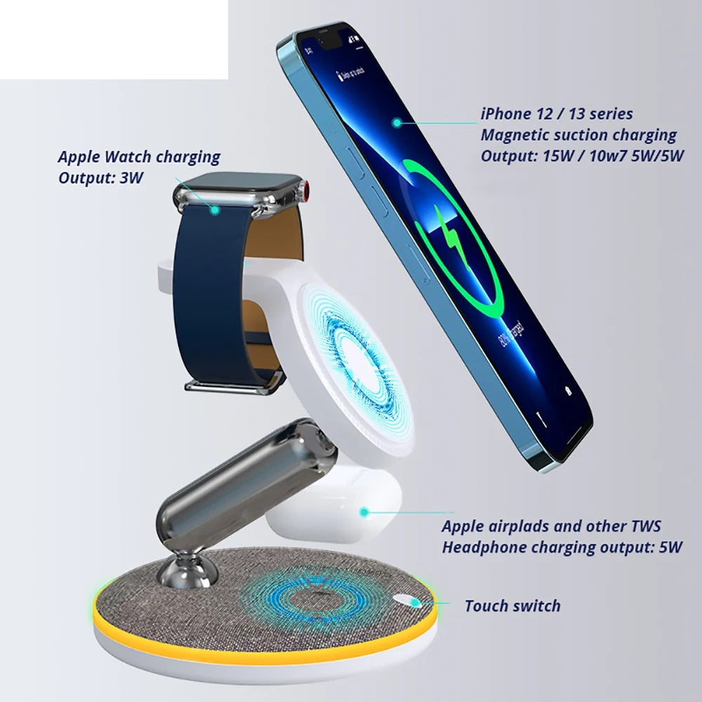 4 in 1 Magnetic Wireless Foldable Stand