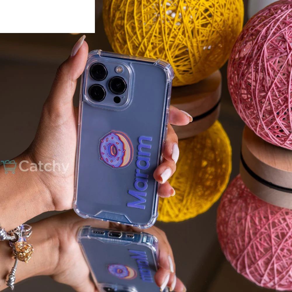غطاء iPhone بتصميم جذاب - دونات مع اسم