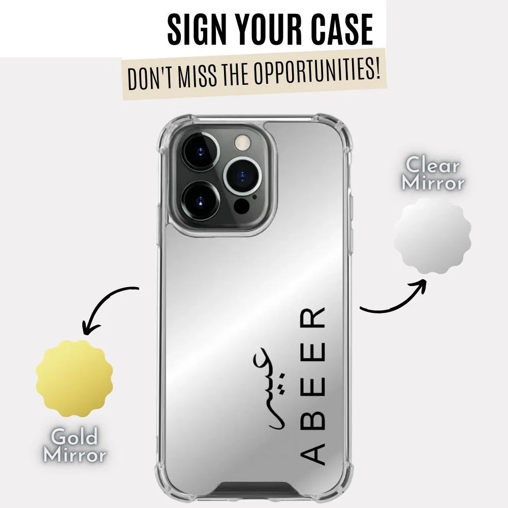 Full Mirror Abeer Case With Name (Design)