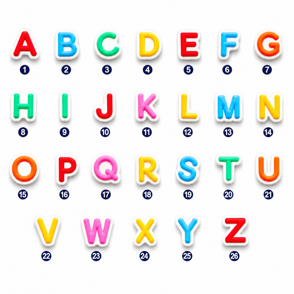 Colorful Letters Charms
