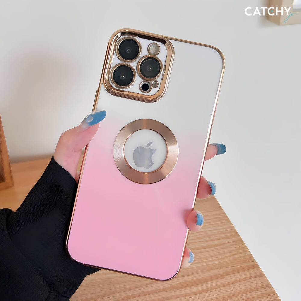 iPhone Luxury Gradient Case With Ring & Camera Protector