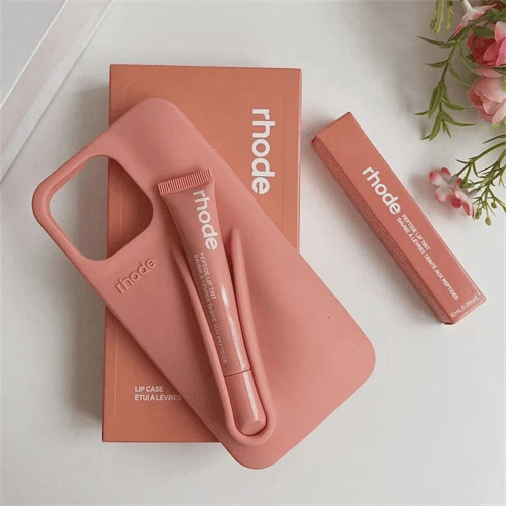 iPhone Rhode Hayley Lip Gloss & Silicone Case