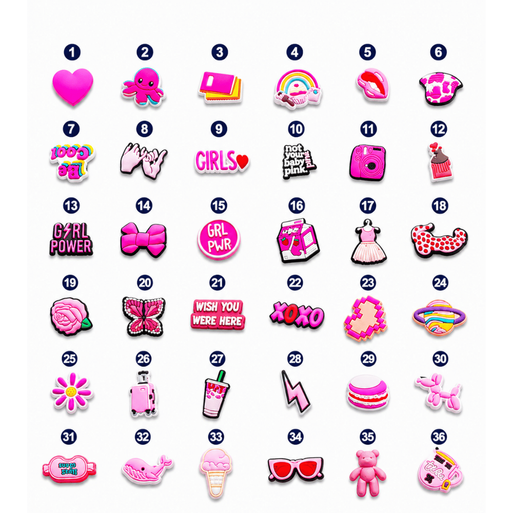Pink Girls Charms