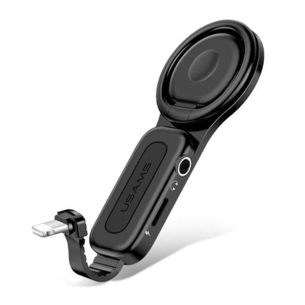 Lightning to 3.5MM+Lightning Ring Holder Adapter