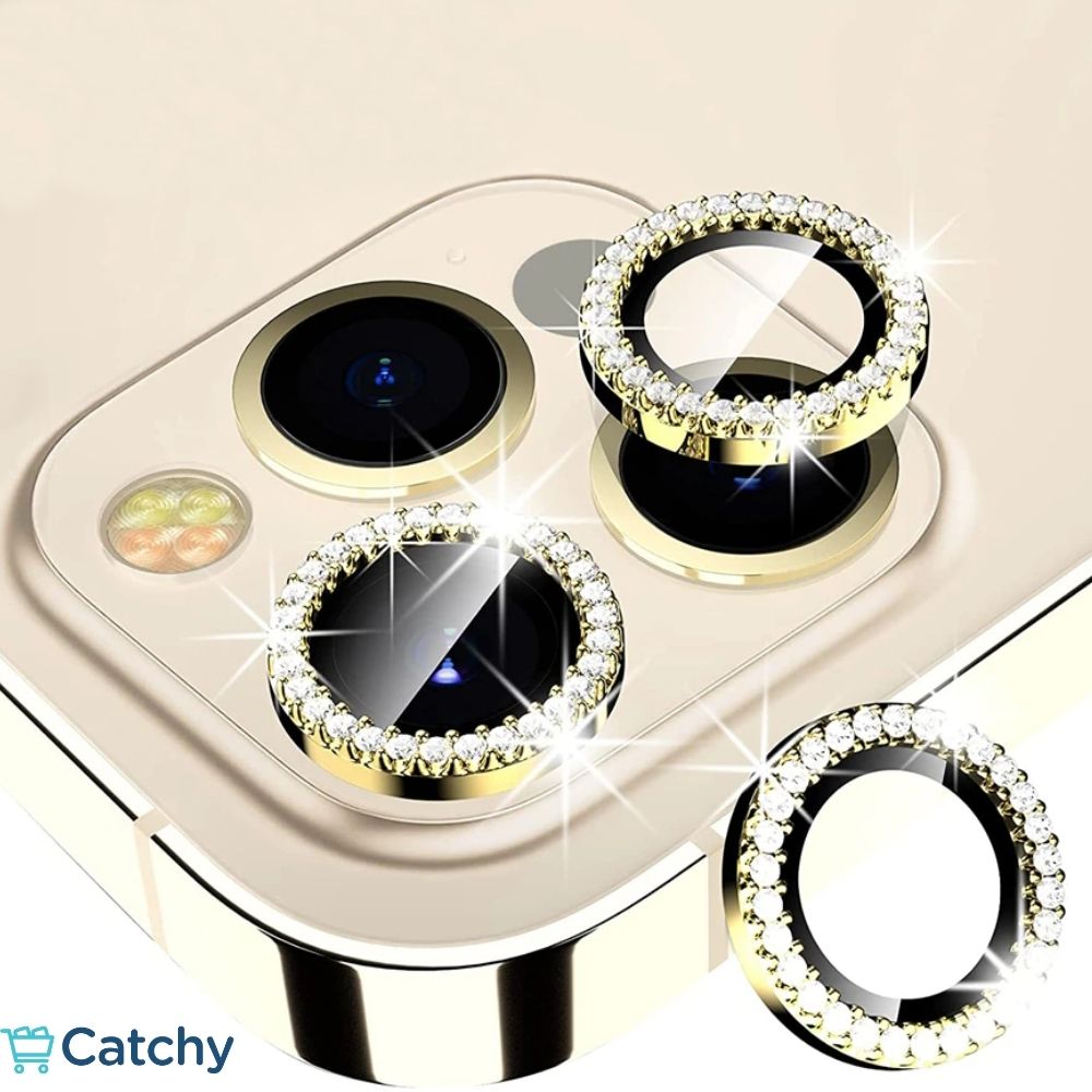 واقي كاميرا مرصع بالألماس لهاتف iPhone