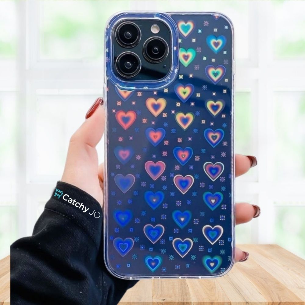 iPhone Laser Heart Clear Case