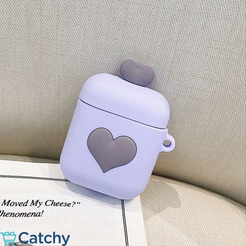 Heart Airpods 1 & 2 Case With Keychain