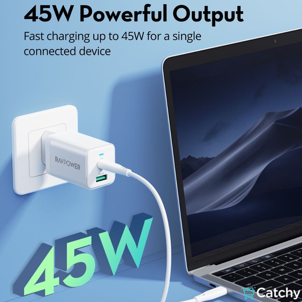 RAVPOWER GaN Wall Charger PD Pioneer 45W 2 Ports
