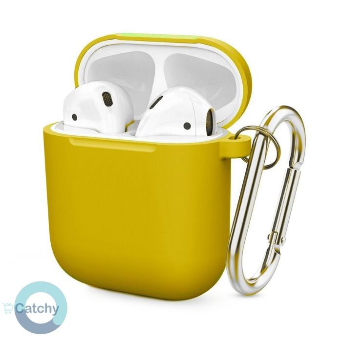 Airpods 1 & 2 Silicone Case With Keychain