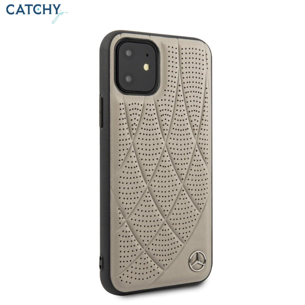 iPhone Mercedes Benz Leather Perforated Bow Line Case